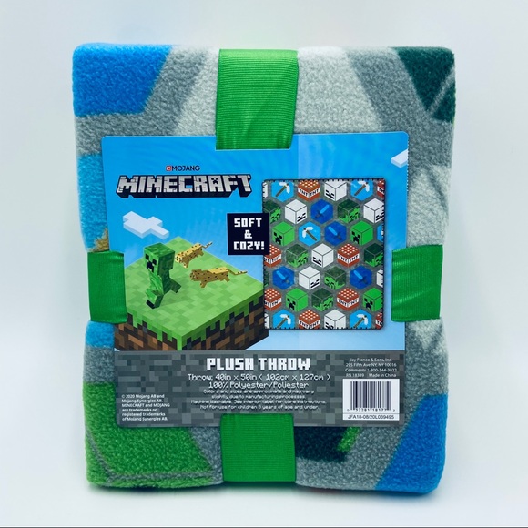 Minecraft Bedding Minecraft 4x50 Throw Blanket Gray Gift Poshmark